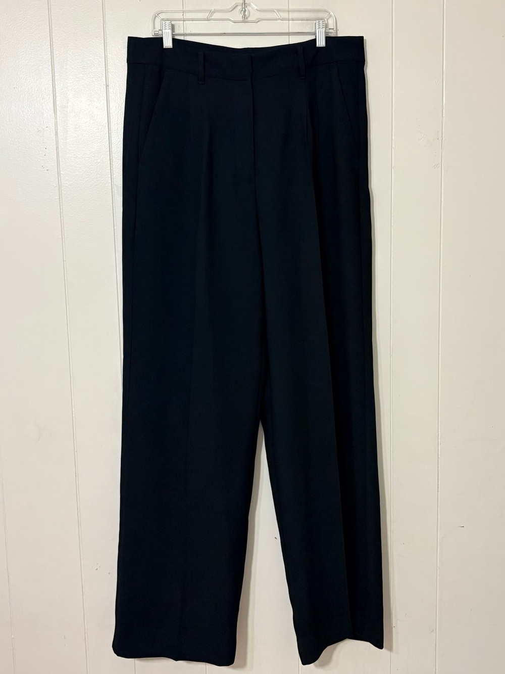 American Tall Pleated Wide Leg Dress Pants Black Size 18 Tall High Rise